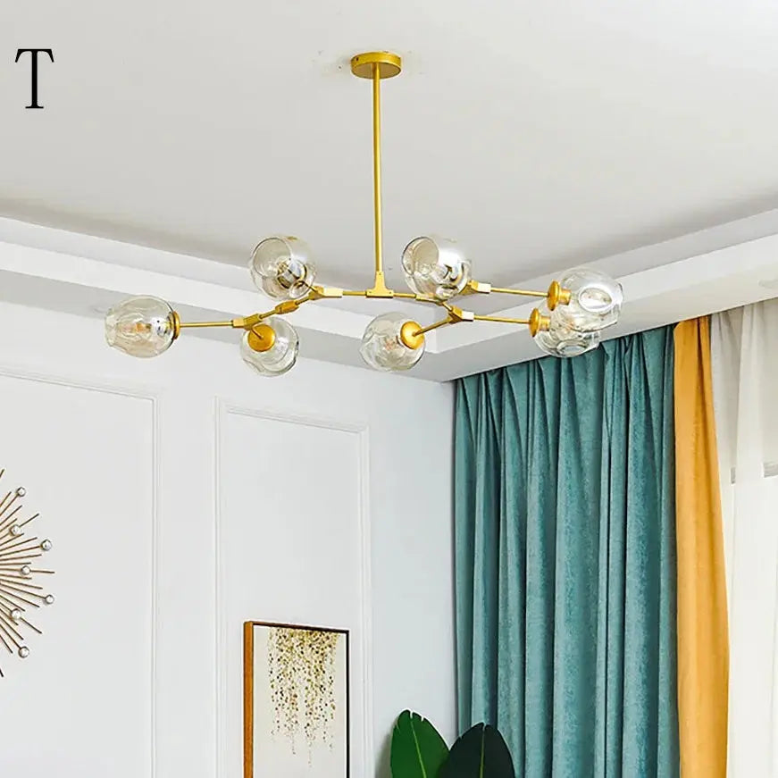 Stellan – Scandinavian Glass Ball LED Ceiling Lamp Lampasa.com