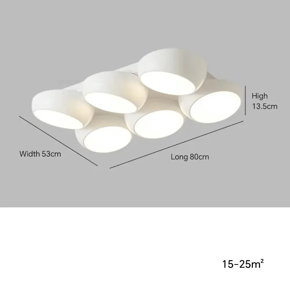 Lykke – Nordic Honeycomb Style LED Ceiling Lamp for Modern, Geometric Lighting Monalume