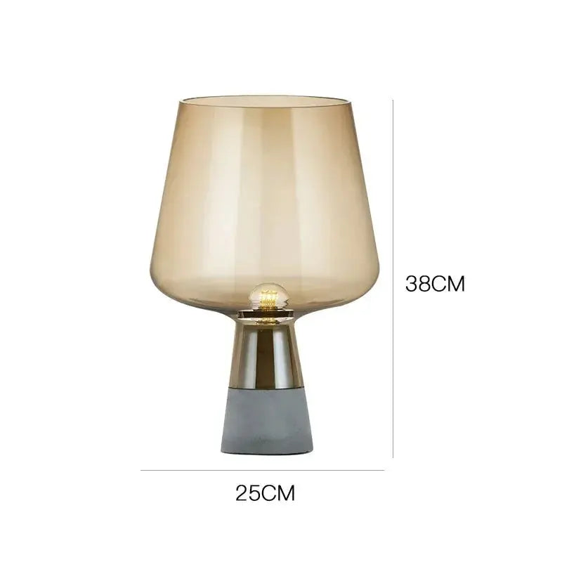 Jens – Modern Italian Blown Glass LED Table Lamp with Sleek Design Monalume