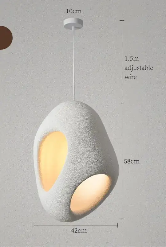 Mitsu – Handmade Japanese Wabi-Sabi Style LED Pendant Light for Natural Minimalist Interiors Monalume