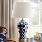 Jakob – Elegant Blue & White Ceramic Table Lamp for Classic Home Decor Monalume