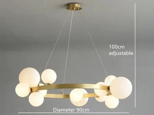 Sten - Modern Artistic Glass Ball LED Pendant Lamp Lampasa.com