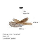 Greta – Handwoven Retro Rattan LED Pendant Light for Cozy Vintage Interiors Monalume