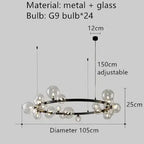 Bendik – Nordic Clear Glass Ball LED Pendant Light with Round Design Monalume.com
