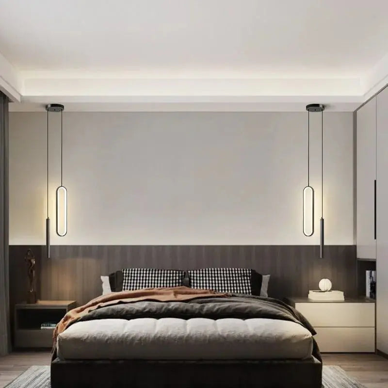 Ovrin – Modern Minimalist Oval & Spot LED Pendant Lamp Lampasa.com