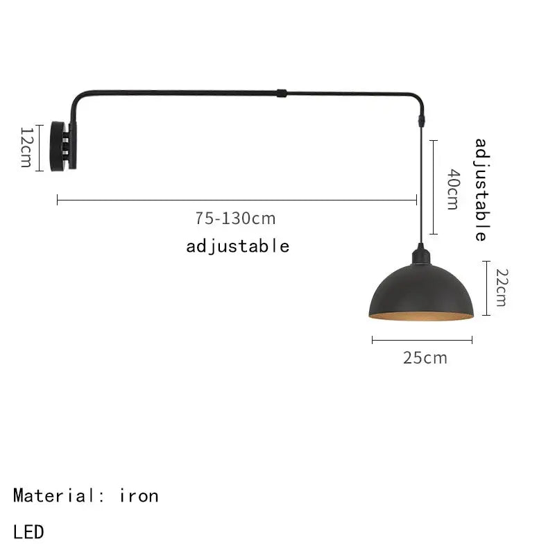 Filip – Modern Adjustable Long Arm LED Wall Lamp for Flexible Lighting Monalume