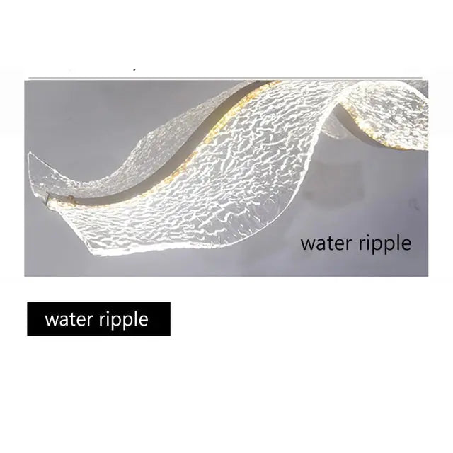 Erik – Dimmable Nordic LED Pendant Light with Creative Long Wave Design for Dining Tables and Bars Monalume.com