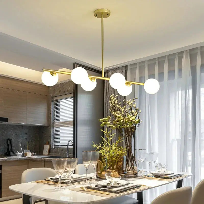 Edvin – Modern Glass Ball LED Pendant Light for Dining Tables and Bars Monalume.com