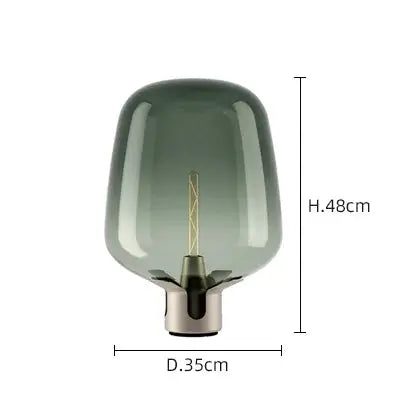 Jens – Modern Italian Blown Glass LED Table Lamp with Sleek Design Monalume