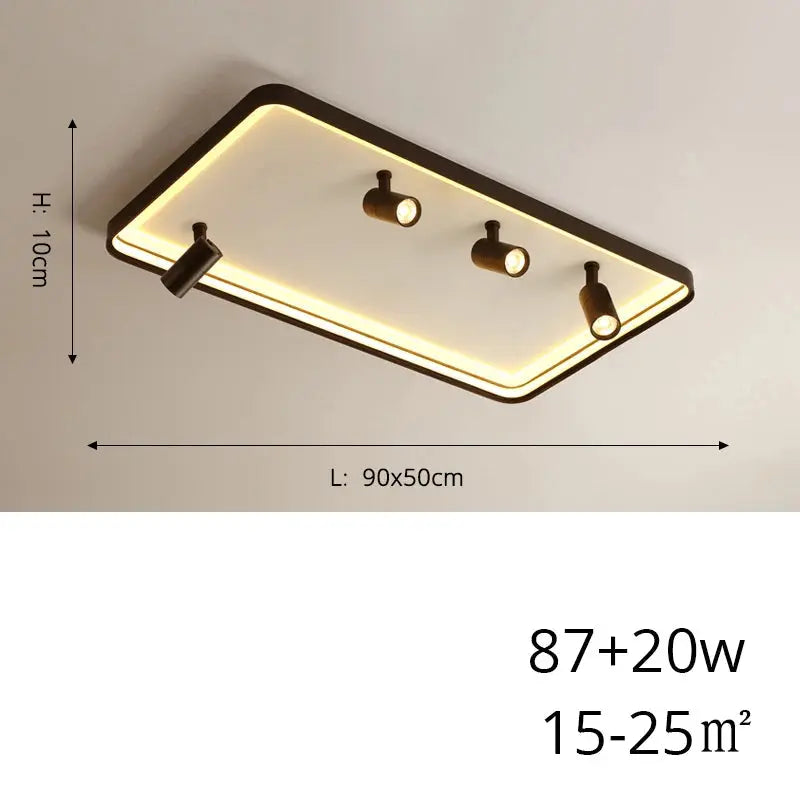 Sigrid – Nordic Minimalist LED Ceiling Lamp with Adjustable Spotlight for Modern Spaces Monalume