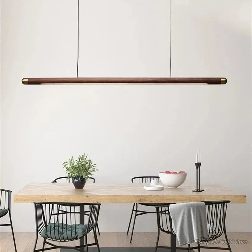 Nanne – Walnut Wooden Dining and Bar LED Pendant Lamp for Warm, Stylish Spaces Monalume