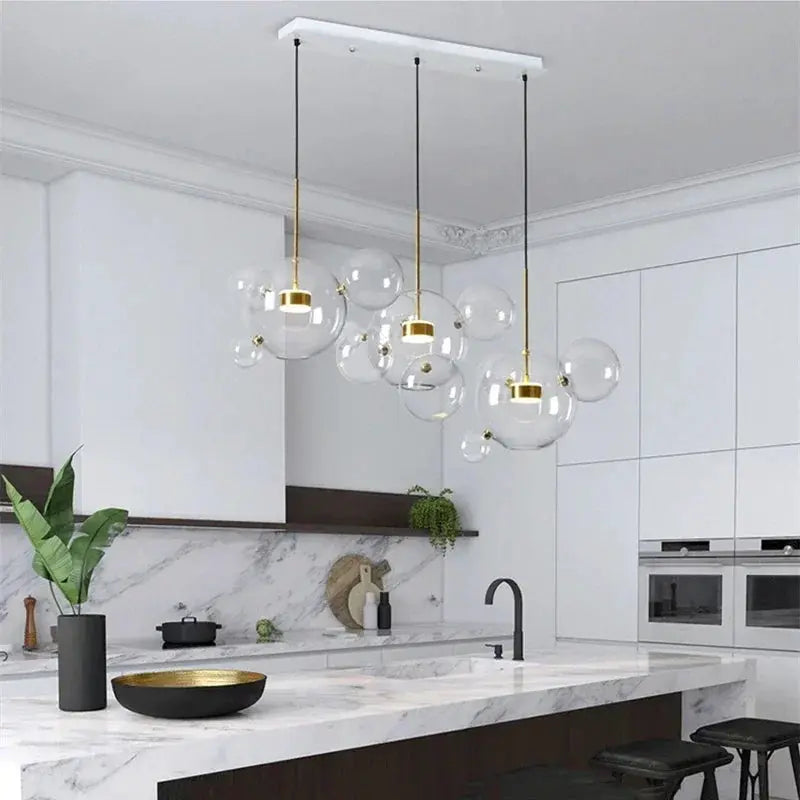 Edzard – Unique Glass Bubble Dimmable LED Pendant Light for Modern Interiors Monalume.com