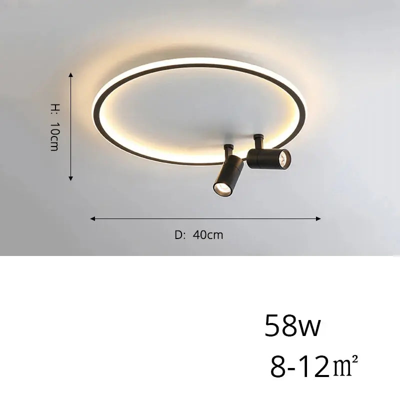 Alva – Modern Dimmable LED Ceiling Lamp with Adjustable Spotlights for Versatile Lighting Monalume