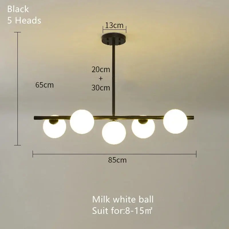 Edvin – Modern Glass Ball LED Pendant Light for Dining Tables and Bars Monalume.com