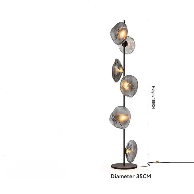 Selma – Luxury Unique Glass Petals LED Floor Lamp Lampasa.com
