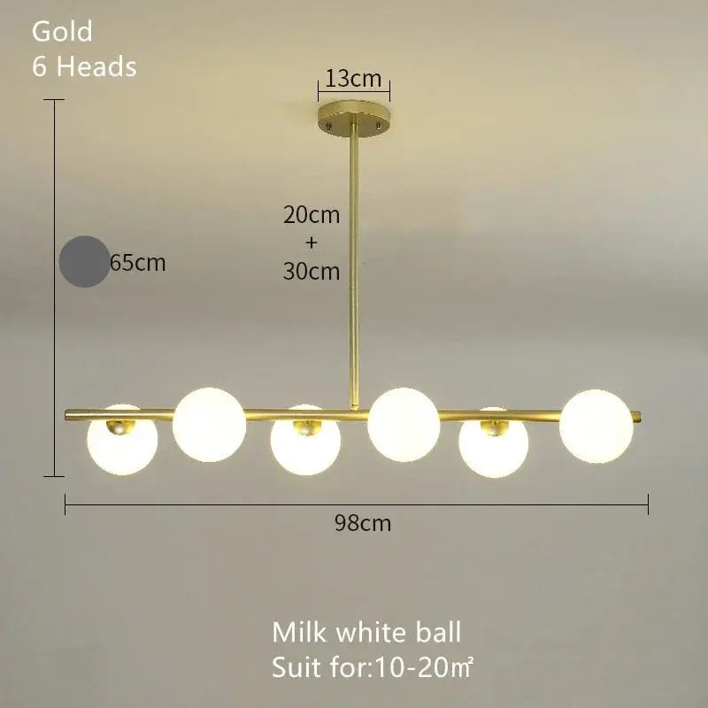 Edvin – Modern Glass Ball LED Pendant Light for Dining Tables and Bars Monalume.com