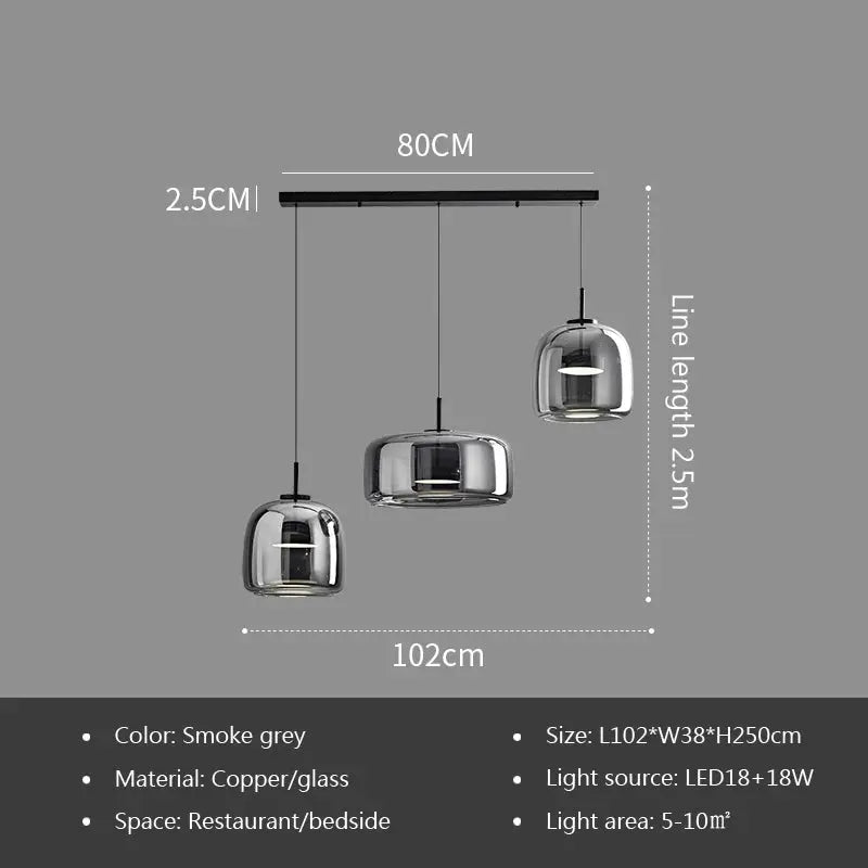 Hilda – Modern Luxury LED Glass Pendant Lamp for Elegant Interiors Monalume