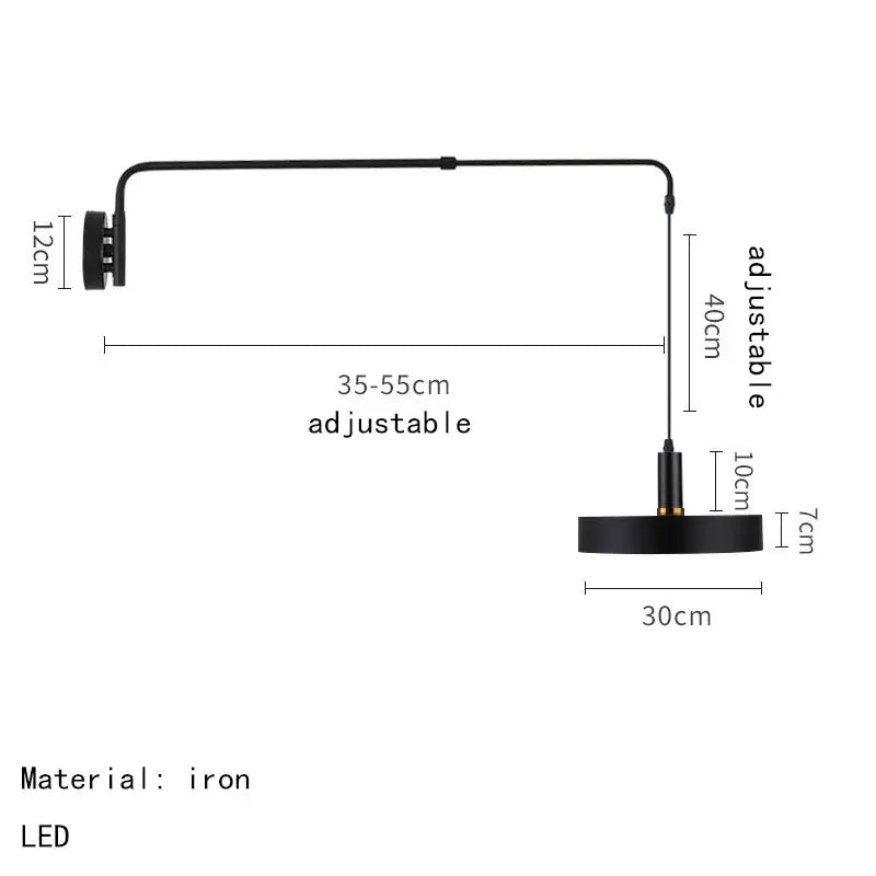 Filip – Modern Adjustable Long Arm LED Wall Lamp for Flexible Lighting Monalume