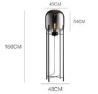 Hermann – Nordic Large Glass LED Table and Floor Lamp for Cozy Spaces Monalume
