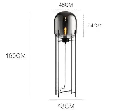 Hermann – Nordic Large Glass LED Table and Floor Lamp for Cozy Spaces Monalume