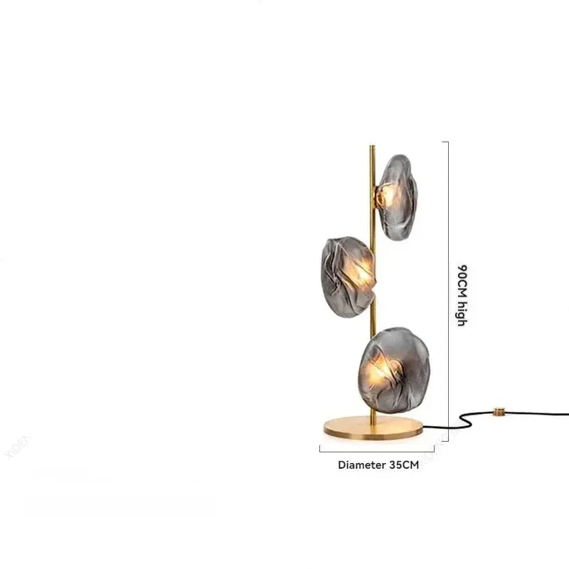 Selma – Luxury Unique Glass Petals LED Floor Lamp Lampasa.com