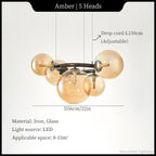 Leif – Modern Glass Ball LED Pendant Light for Dining Tables and Bars Monalume.com