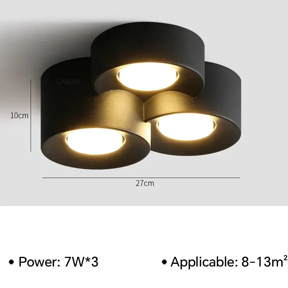 Mare – Modern LED Ceiling Lamp with Adjustable Spotlights for Focused Lighting Monalume