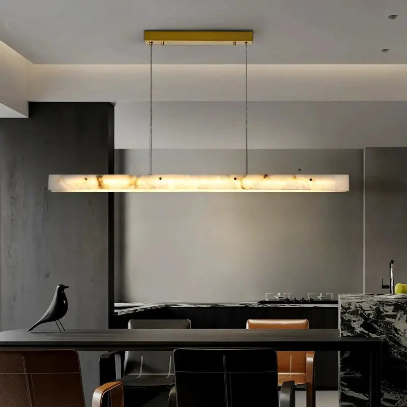 Heimir – Modern Luxury Dimmable LED Pendant Light with Marble Design for Dining Tables and Bars Monalume.com