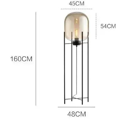 Hermann – Nordic Large Glass LED Table and Floor Lamp for Cozy Spaces Monalume