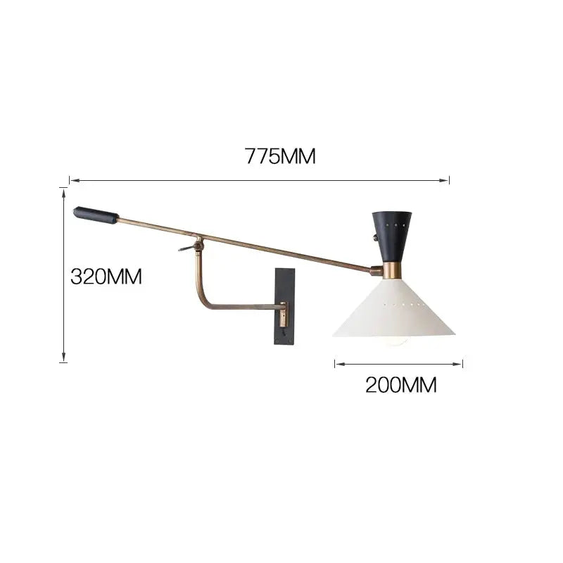 Saga – Nordic Adjustable Long Arm LED Reading Wall Lamp for Cozy Spaces Monalume