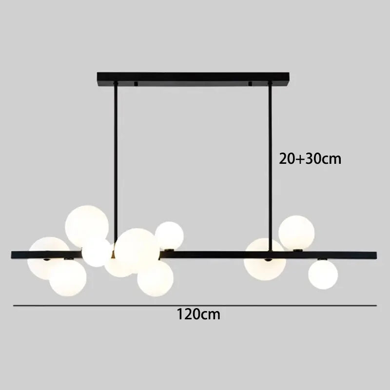 Alvin – Modern LED Pendant Light with Metal and Glass Design for Dining Tables and Bars Monalume.com