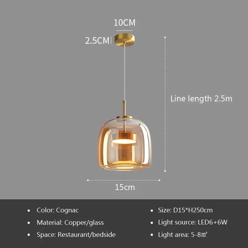 Hilda – Modern Luxury LED Glass Pendant Lamp for Elegant Interiors Monalume