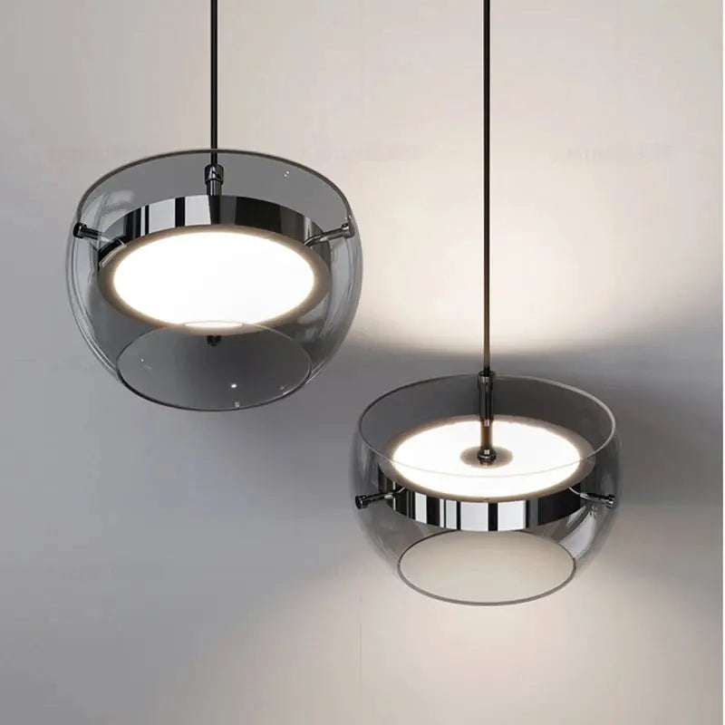 Haakon – Modern Smoked Glass LED Pendant Light for Dining Tables and Bars Monalume.com