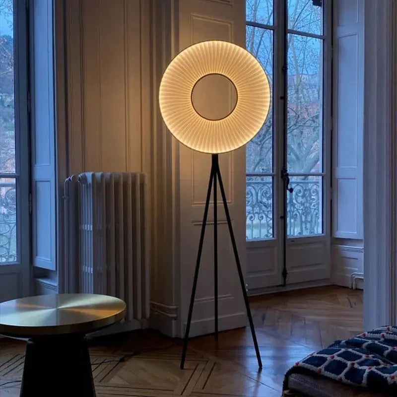 Liora - Scandinavian Pleated Fabric Floor Lamp Lampasa.com