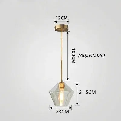 Orya – Artistic Modern Amber Glass LED Pendant Lamp Lampasa.com