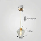 Orya – Artistic Modern Amber Glass LED Pendant Lamp Lampasa.com