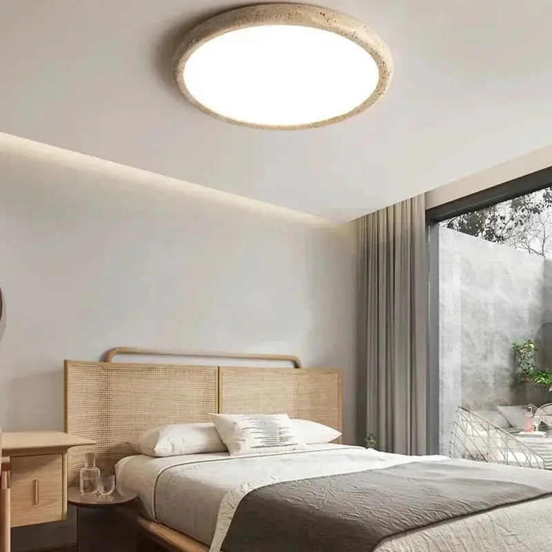 Mikael – Premium Natural Stone LED Ceiling Lamp for Elegant, Durable Lighting Monalume
