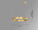 Alberte – Modern Luxury C-Ring Dimmable LED Pendant Lamp Monalume