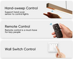 Einar – Dimmable Smart LED Pendant Light with Wooden Design and Sweep Sensor (Black & White Edition) Monalume.com