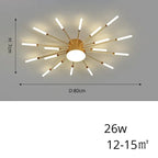 Arlo – Modern Scandinavian Fan-Shape Dimmable LED Ceiling Lamp Lampasa.com