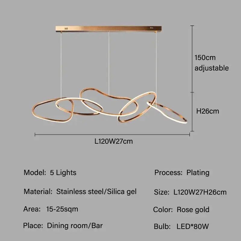Edda – Creative Circular Dimmable LED Pendant Light for Dining Tables and Bars Monalume.com