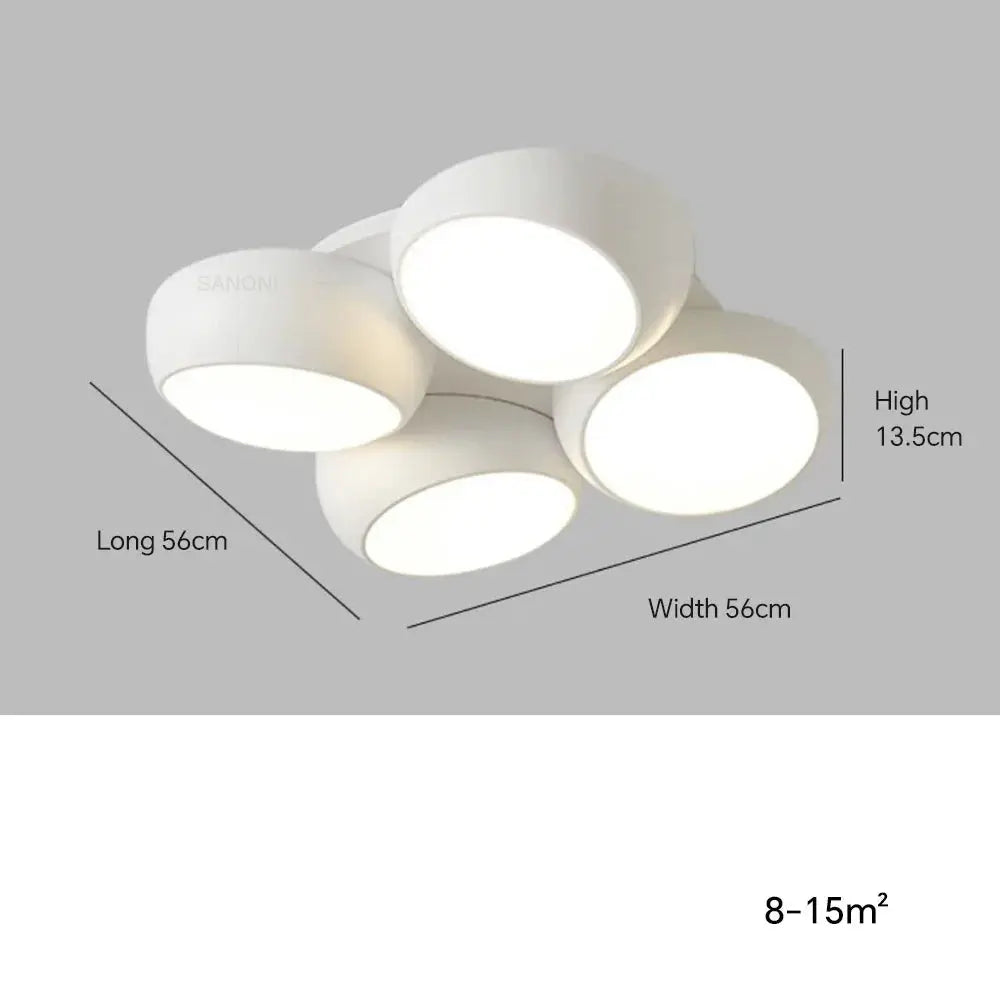 Lykke – Nordic Honeycomb Style LED Ceiling Lamp for Modern, Geometric Lighting Monalume