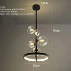 Aleksander – Nordic Artistic LED Pendant Light with Glass Ball Design Monalume.com