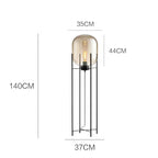 Hermann – Nordic Large Glass LED Table and Floor Lamp for Cozy Spaces Monalume