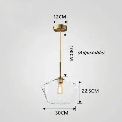 Orya – Artistic Modern Amber Glass LED Pendant Lamp Lampasa.com