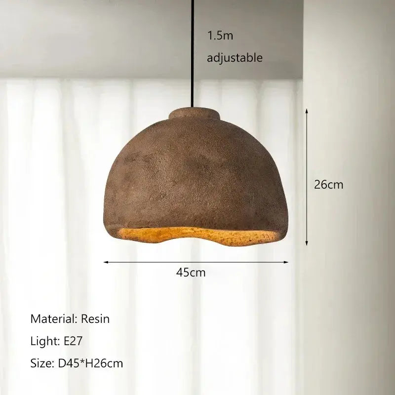Tamiko – Handmade Japanese Wabi-Sabi LED Pendant Light for Tranquil, Minimalist Spaces Monalume