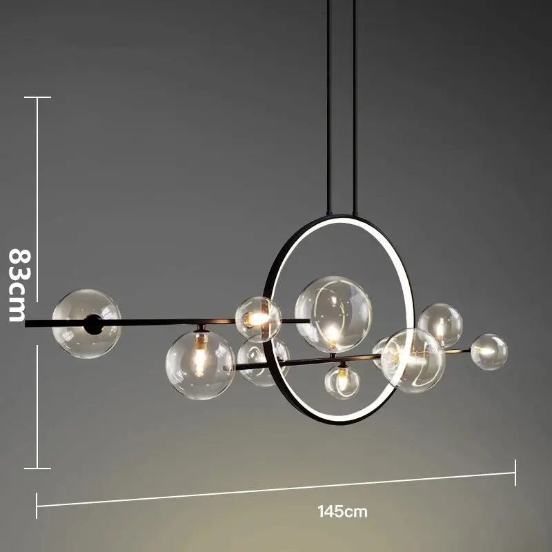 Nenna – Modern LED Pendant Light with Metal and Glass Design for Dining Tables and Bars Monalume.com