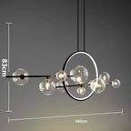 Nenna – Modern LED Pendant Light with Metal and Glass Design for Dining Tables and Bars Monalume.com