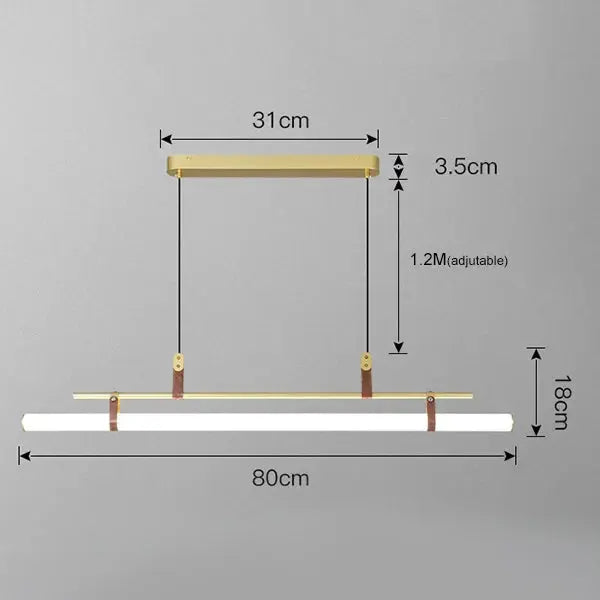 Nilsson – Dimmable Modern LED Pendant Light with Long Tube Design for Dining Tables and Bars Monalume.com