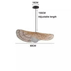 Greta – Handwoven Retro Rattan LED Pendant Light for Cozy Vintage Interiors Monalume